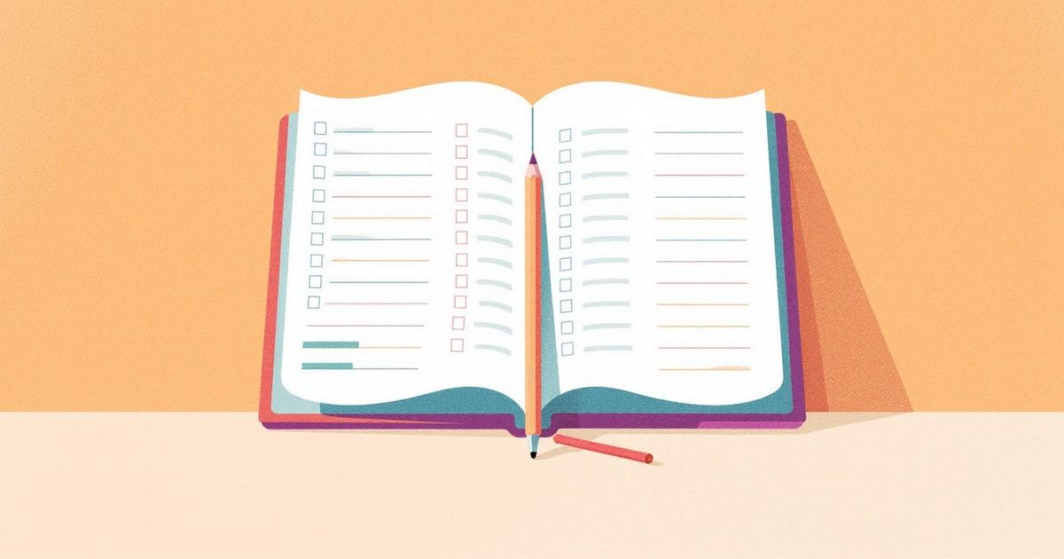 Illustration éditoriale : guide d'entretien de recrutement structuré avec l'IA
