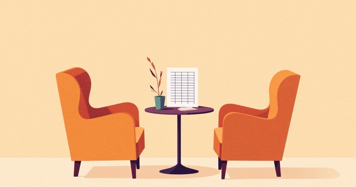 Illustration éditoriale : préparation des entretiens annuels RH avec l'IA