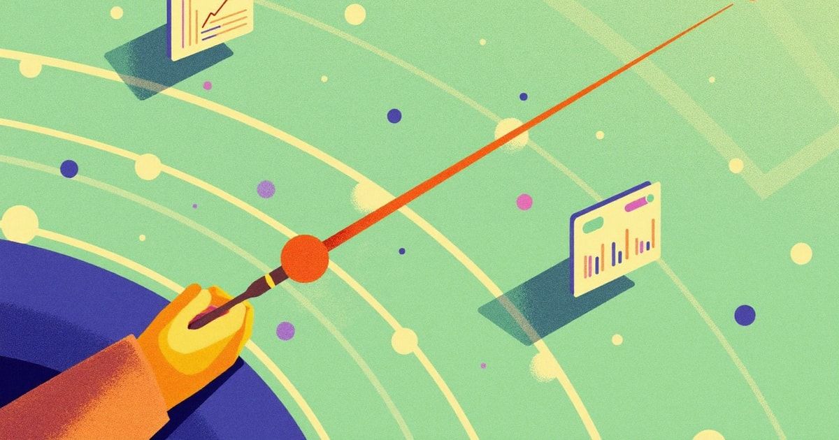 Illustration éditoriale : veille concurrentielle marketing automatisée avec l'IA